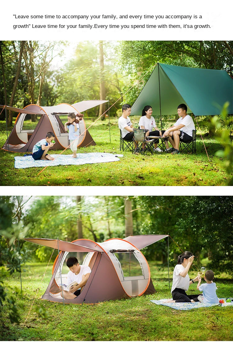 Cheap Goat Tents Outdoor Camping 3 4 People Automatic Outdoor Tent Camping Rainproof Tent  Throwing Tent Building Free Easy to Put up Tent   